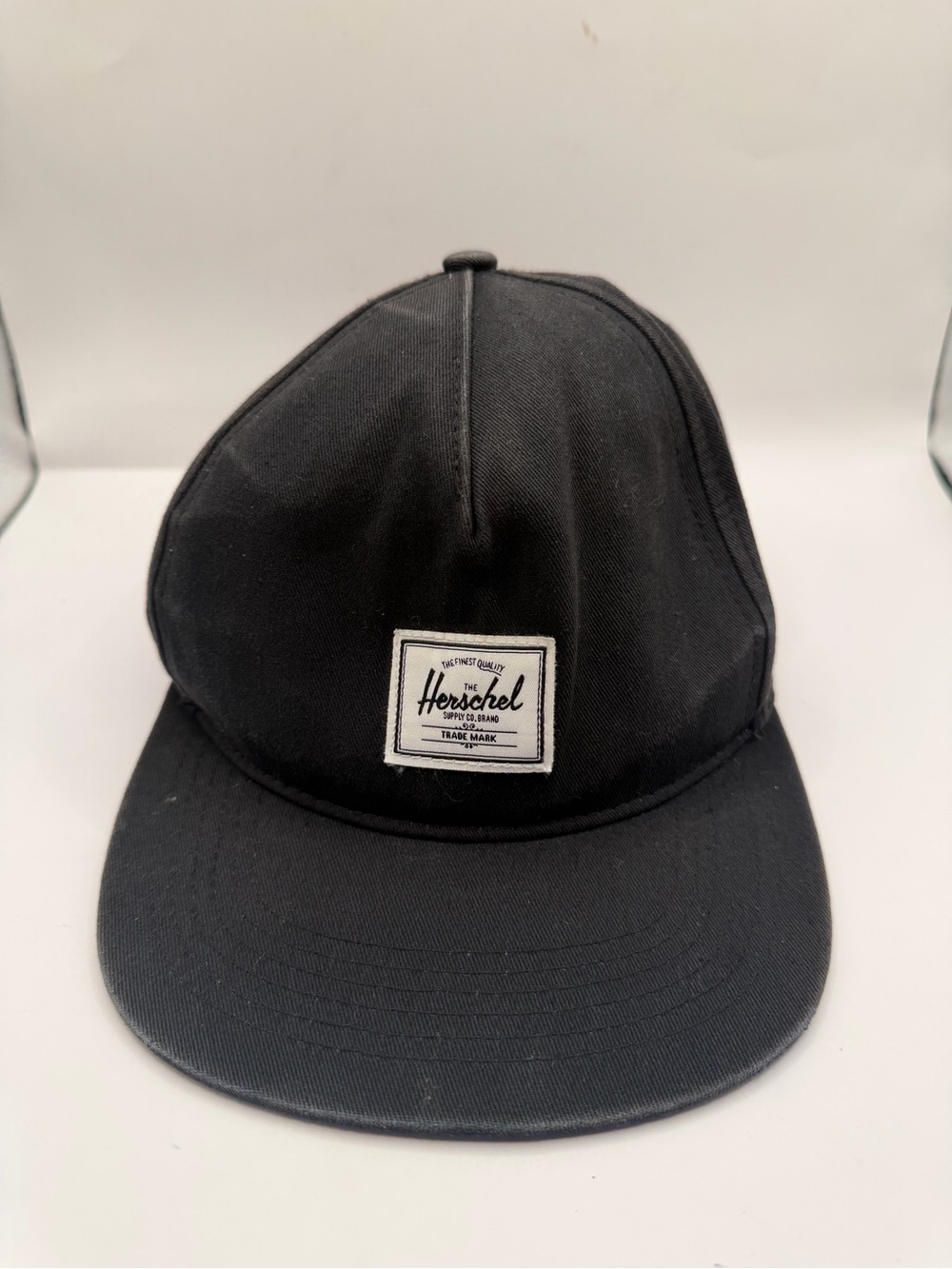 Herschel Supply Co. Black Snapback Hat Classic Flat Brim Adjustable Cap